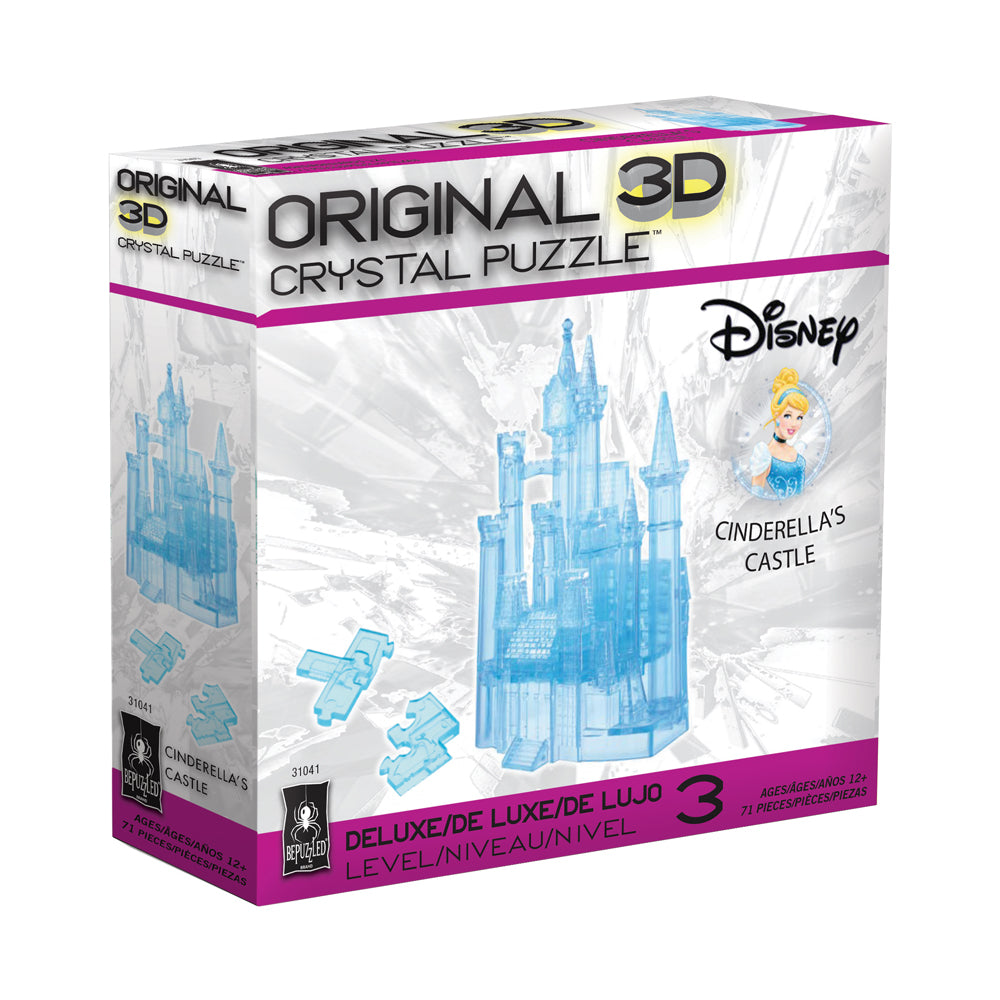 BePuzzled Disney Cinderella's Castle 3D Crystal Puzzle - 71 pcs - Image 2