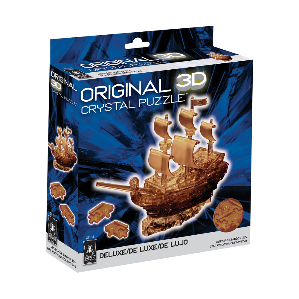 BePuzzled 3D Crystal Pirate Ship Puzzle - 101 pc - Image 2