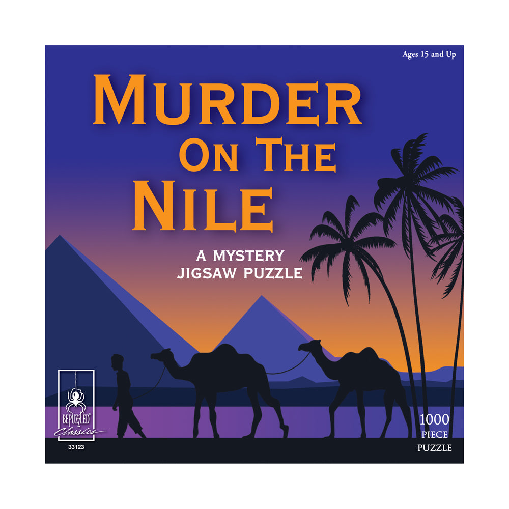 University Games Murder by the Pyramids Mystery Jigsaw Puzzle - 1000 pc - Image 2