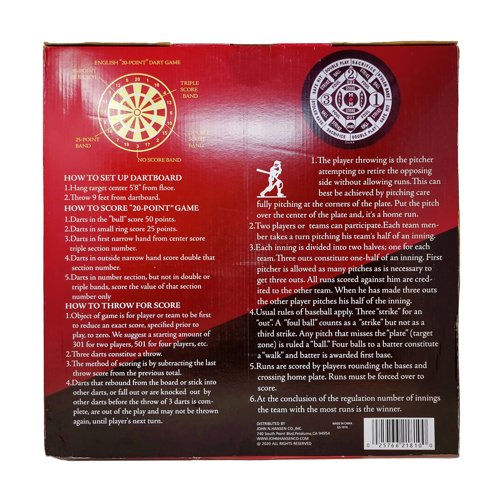 Classic Game Collection Dual-Sided Dart and Baseball Game Set - Image 2