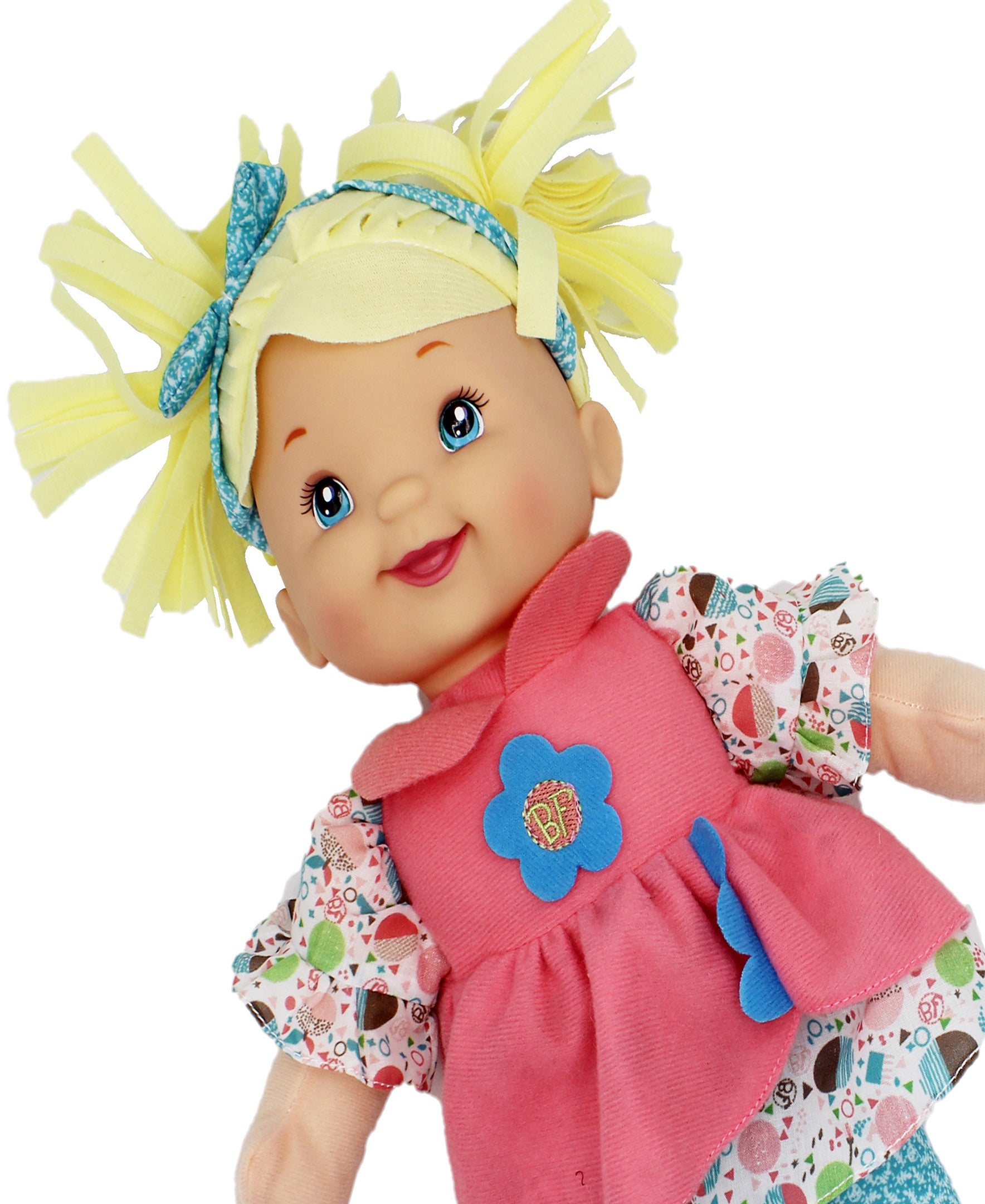 Baby's First Goldberger Doll - 15" Interactive Little Talker with Coral Dress - Image 4