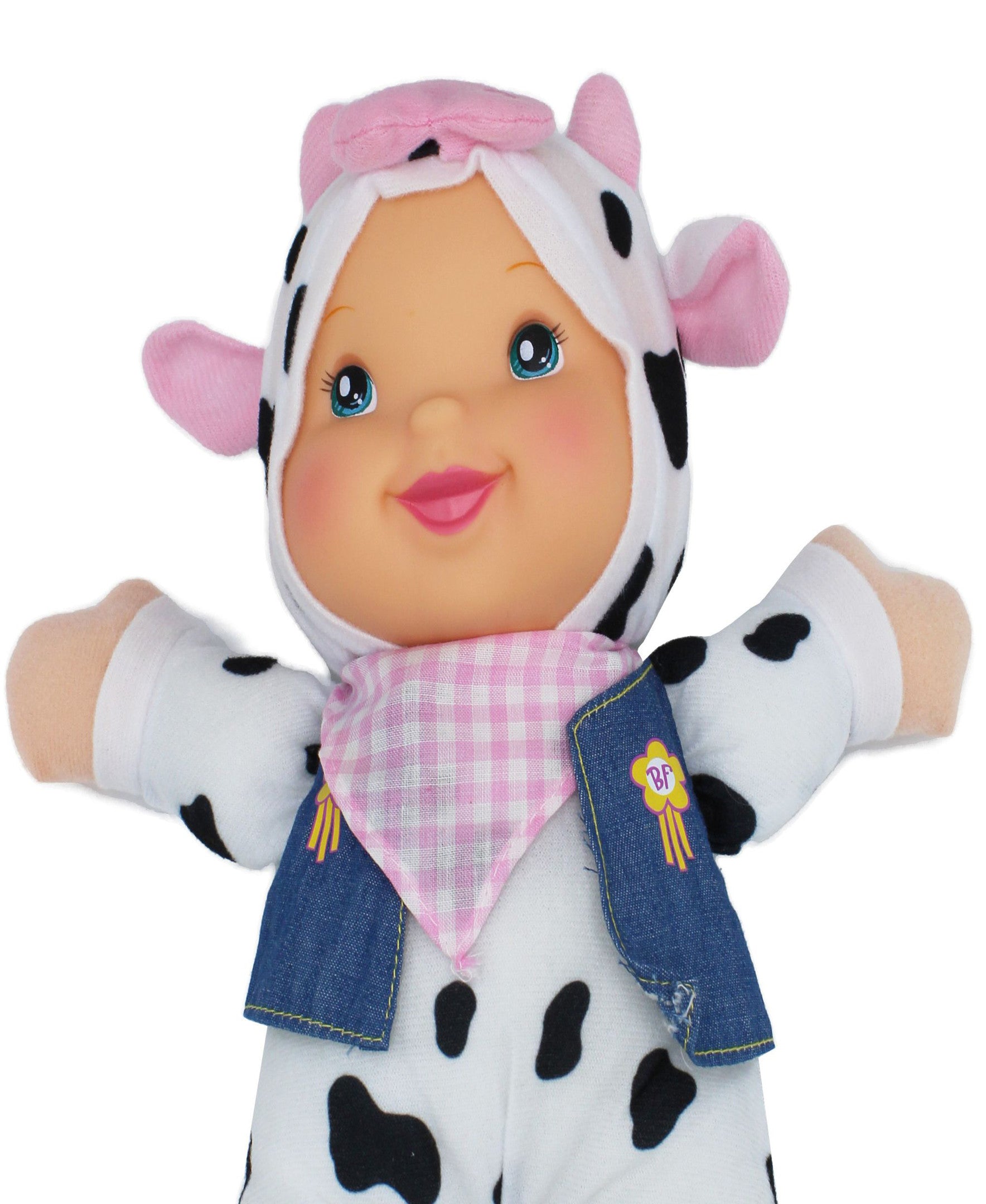 Goldberger Baby's First Bilingual Musical Cow Doll - Farm Animal Friends - Image 4