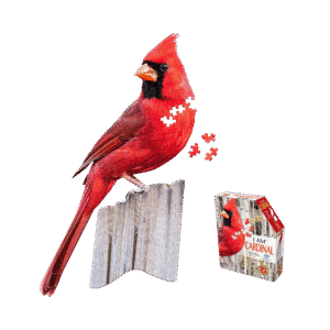 Madd Capp I AM Cardinal - Unique Bird-Shaped 300 pc Jigsaw Puzzle