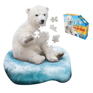Madd Capp Polar Bear Shaped Jigsaw Puzzle - 100 pc