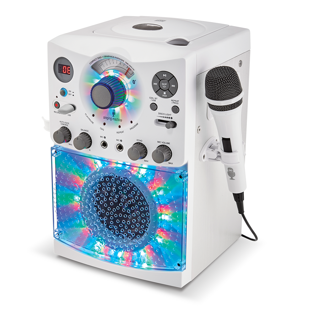 Singing Machine Portable Bluetooth Karaoke Machine with Wired Microphone and LED Disco Lights - Image 3