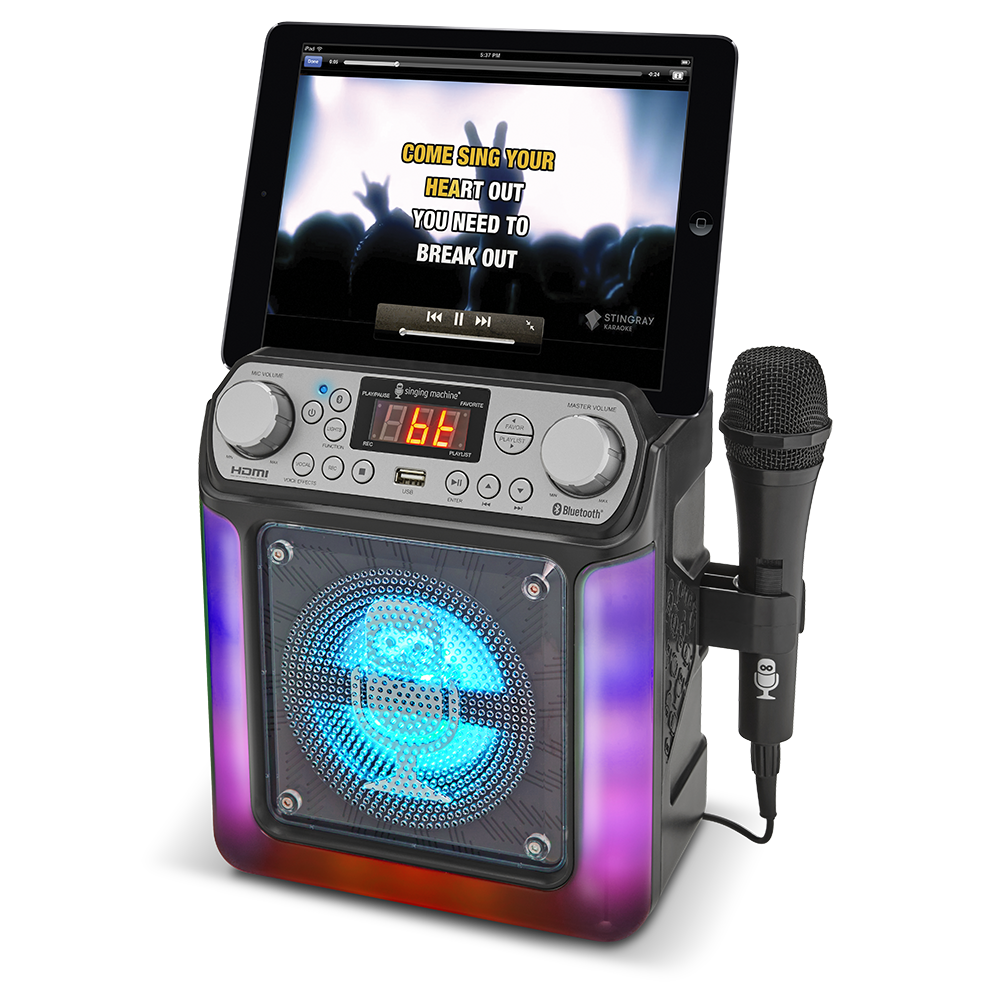 Singing Machine Groove Mini Bluetooth Karaoke Machine with 1 Wired Microphone and Disco Light Show - Image 2