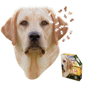 Madd Capp I AM Lab Animal Head-Shaped Jigsaw Puzzle - 550 pc