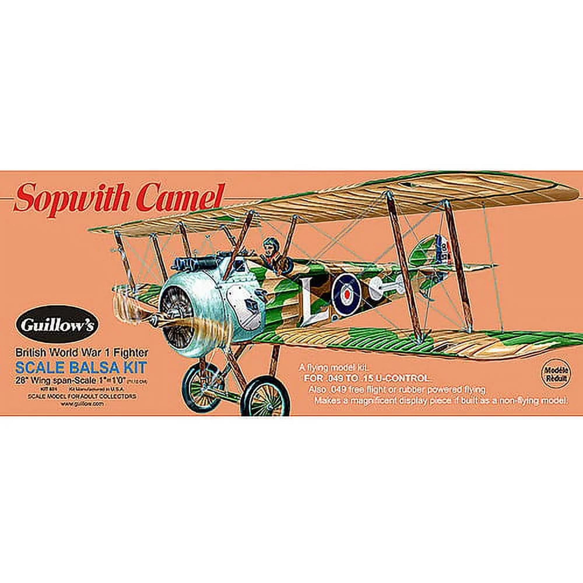 Guillow's Sopwith Camel 1/12 Scale Model Kit - Legendary WW1 Fighter - Image 2