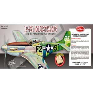 Guillow's P51 Mustang 1/16 Scale Balsa Model Airplane Kit