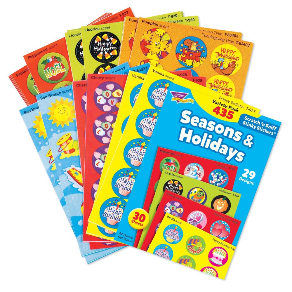 Seasons & Holidays Scratch 'n Sniff Stinky Stickers Variety Pack - 435 Stickers - Image 2