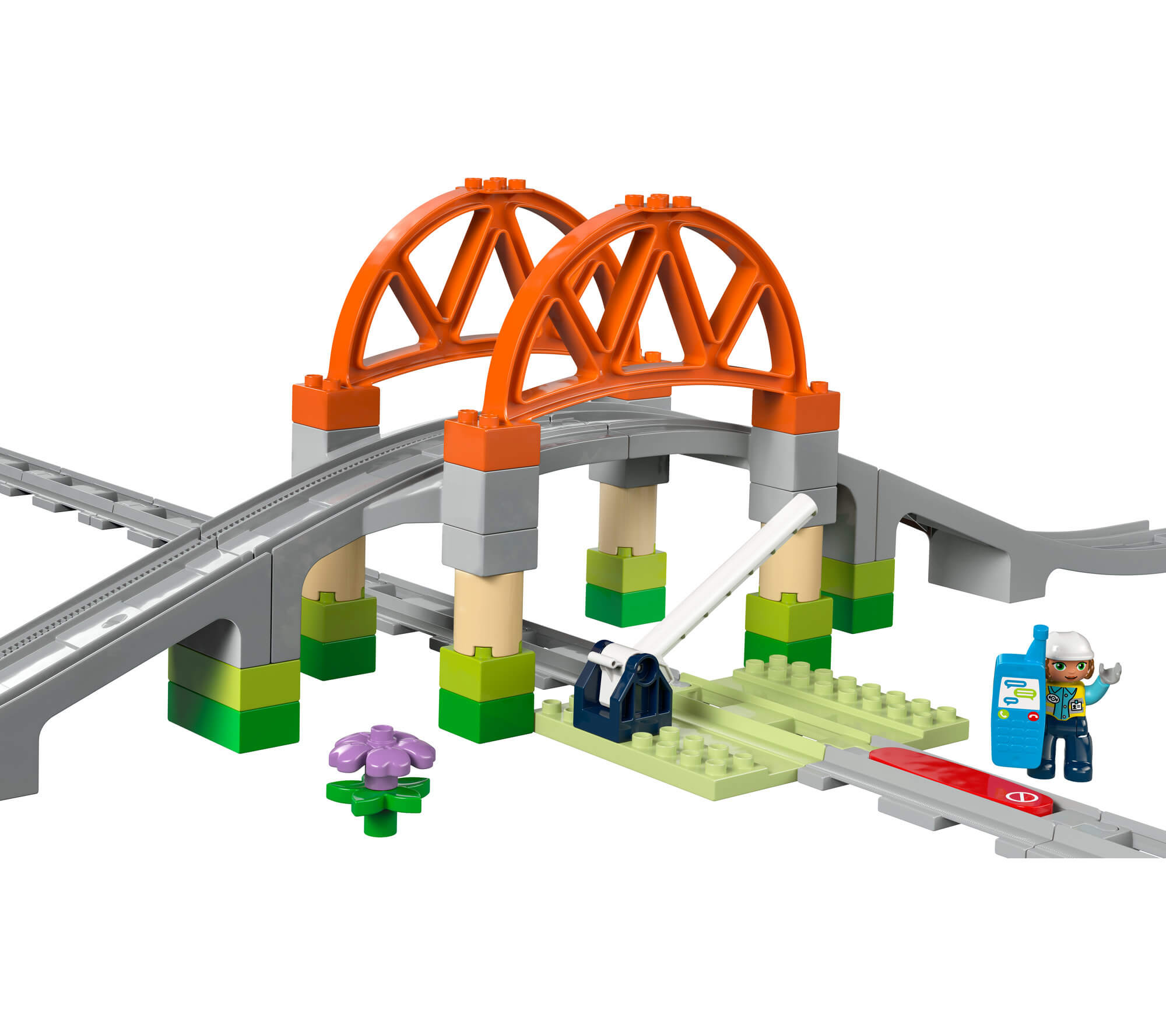 LEGO DUPLO Town 42-Piece Train Bridge and Tracks Set 10426 - Image 3