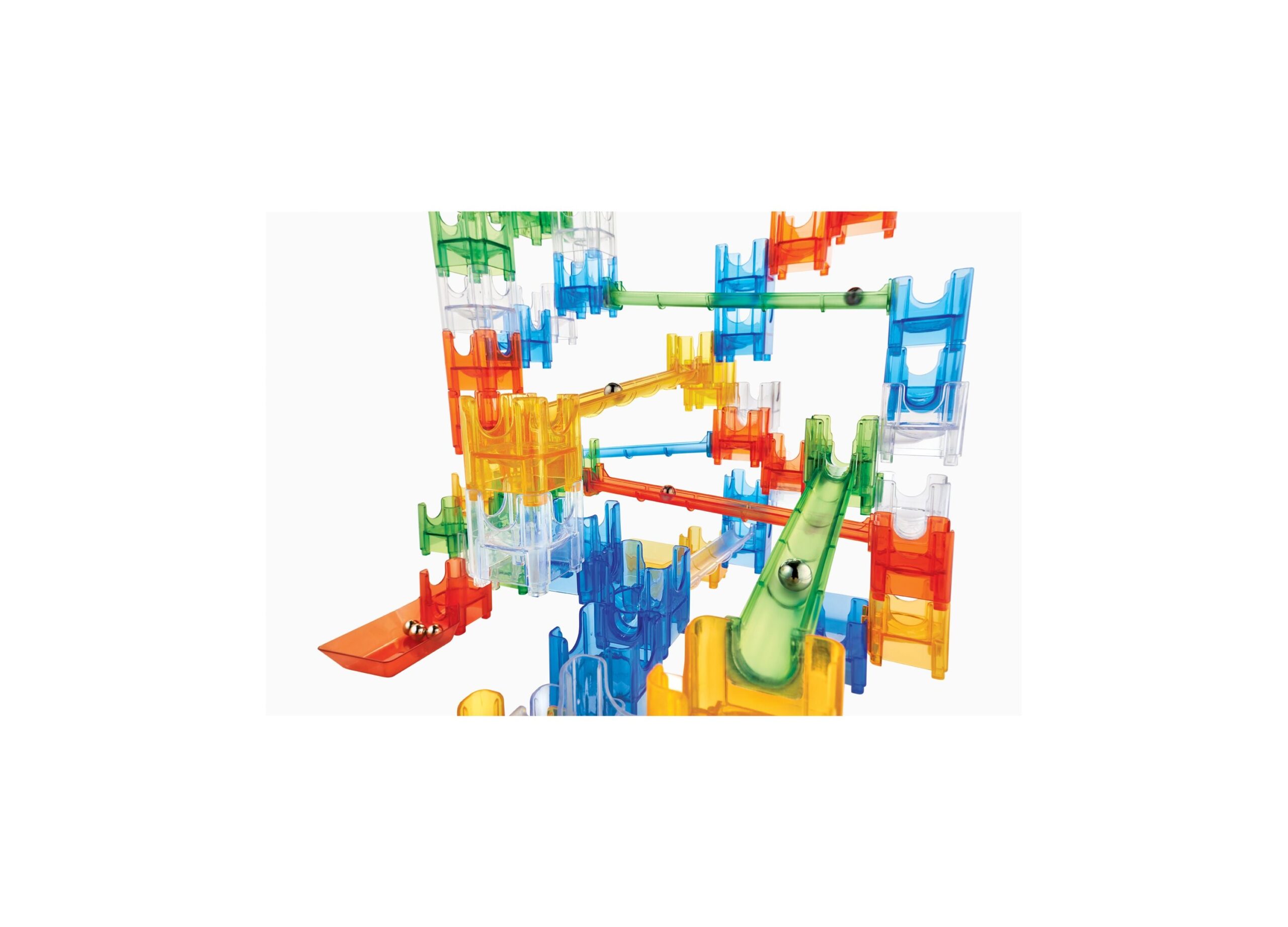 MindWare Q-BA-MAZE 2.0 Rails Builder Set - Interactive Marble Maze Construction Kit - Image 2