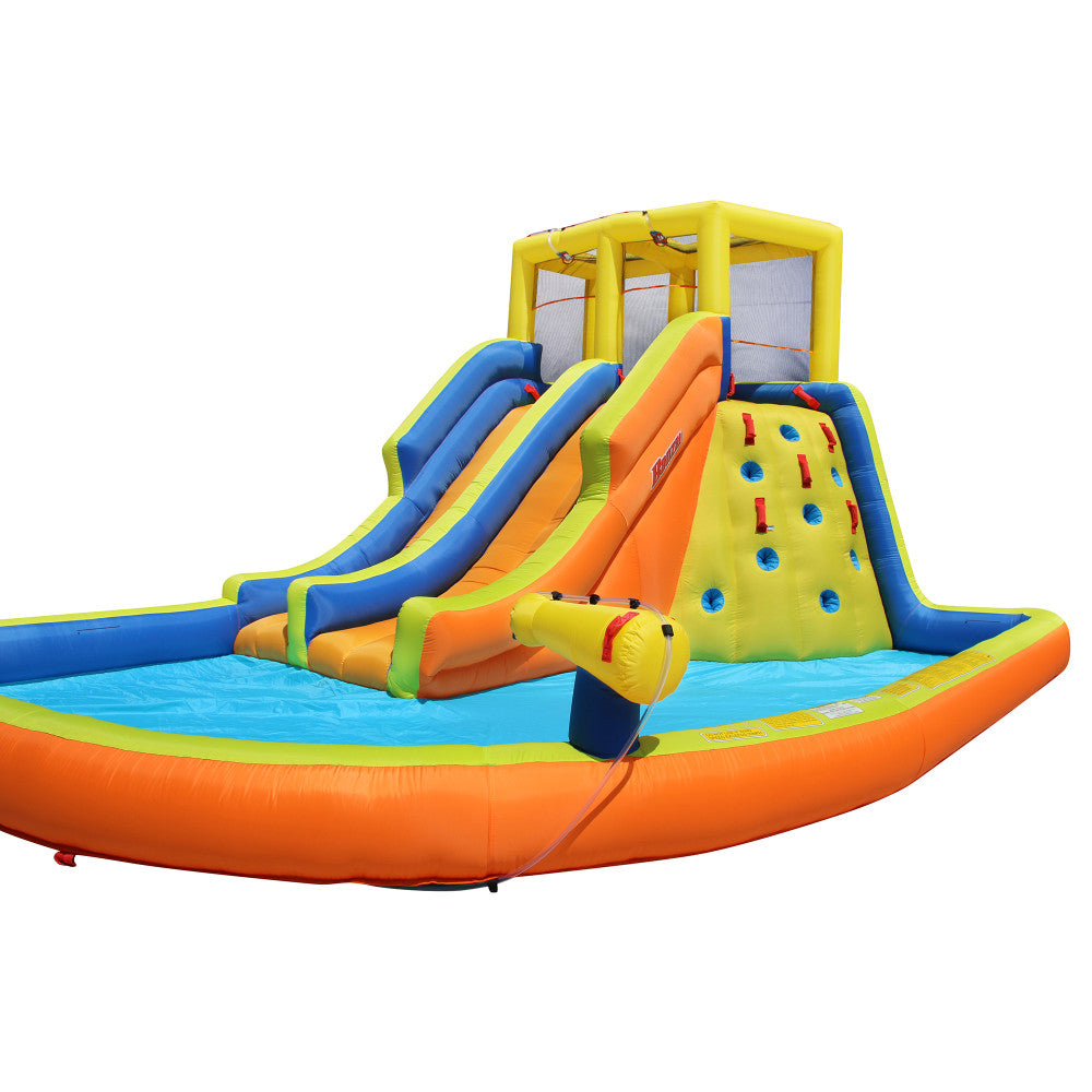 Banzai Double Drench Water Park, Inflatable Dual Slide Backyard Splash Toy - Image 3