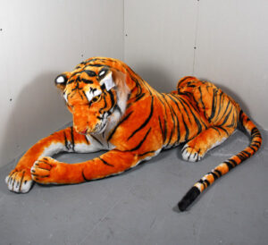 Gigantic Tiger Lying 42in Soft Plush - Striped Majesty