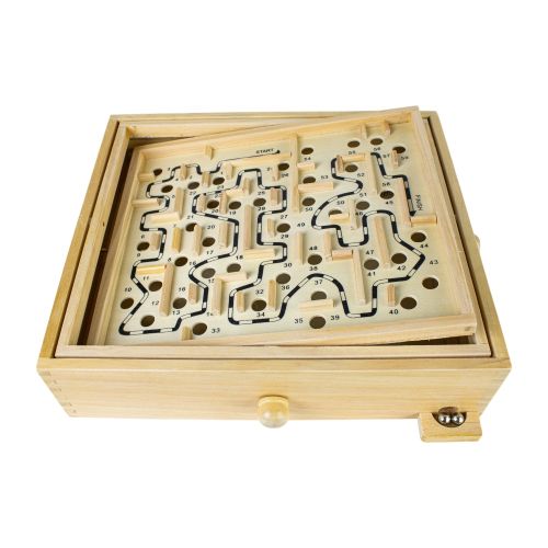 Classic Wooden Labyrinth Maze Skill Game - Image 11