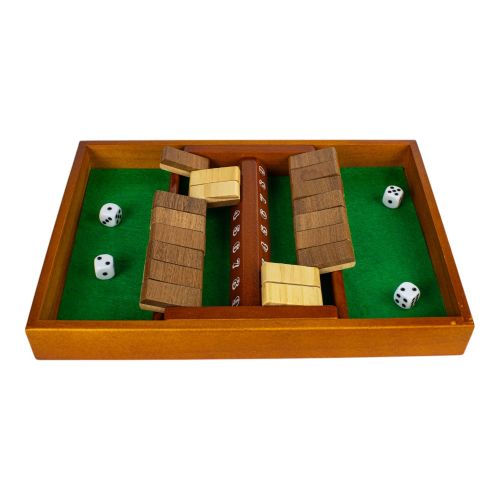 Shut the Box 4-Way Play Wooden Dice Game - Image 5