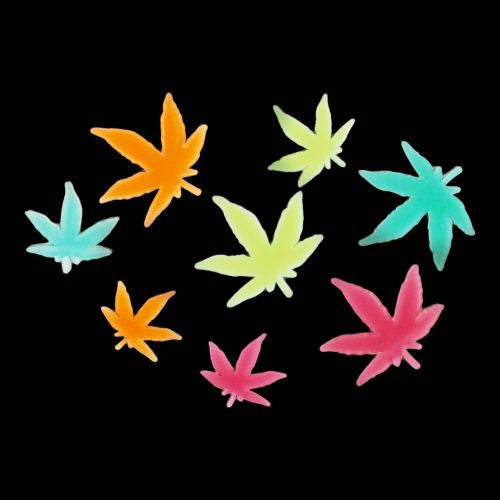 Multicolor Glow Pot Leafs Decorative Stickers - Image 4