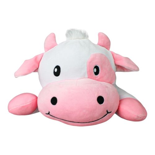 Snoozimals 20-inch Plush Pink Cow - Super Soft and Huggable - Image 2