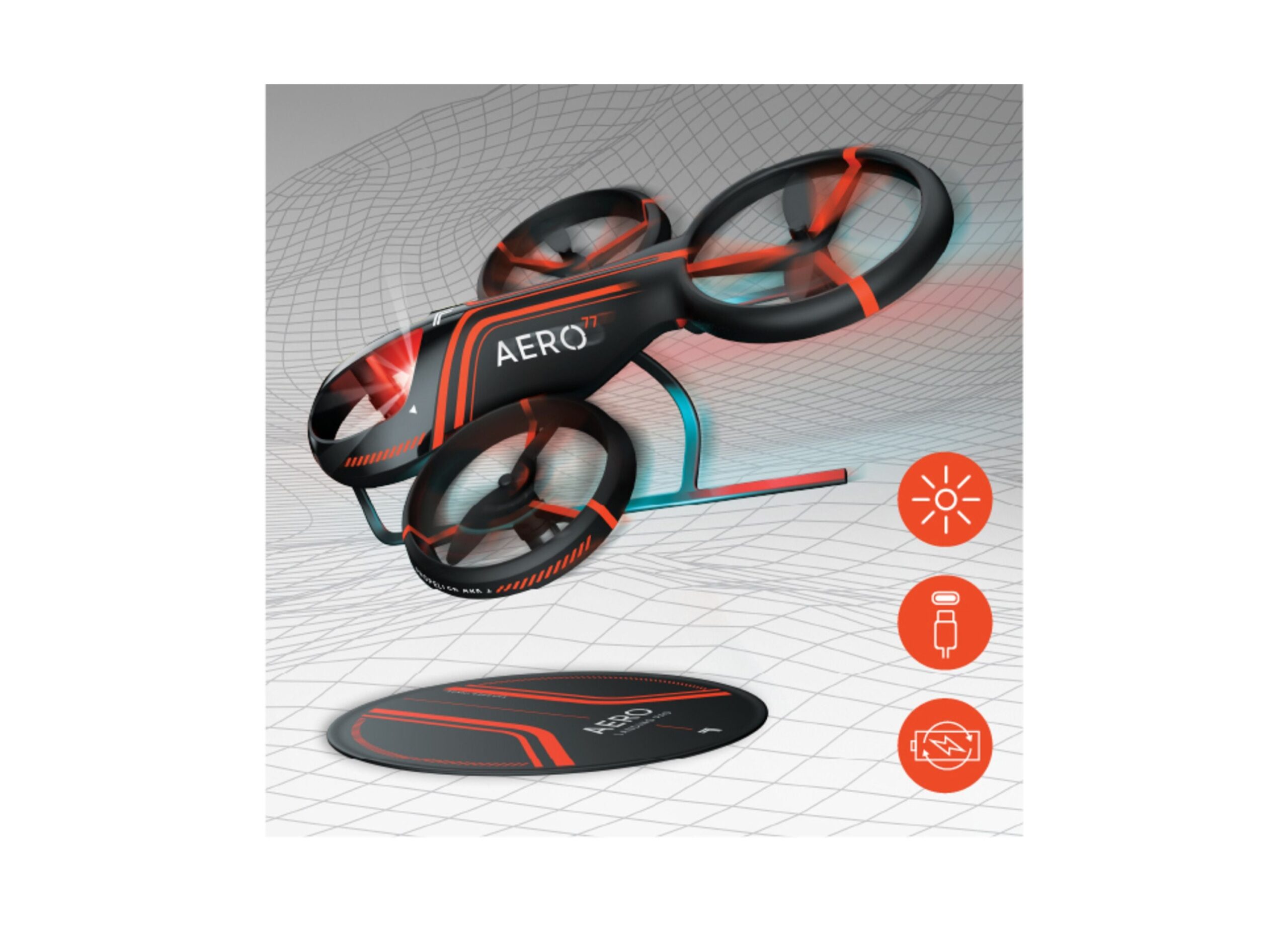 Sharper Image X-Treme Aero 2.4 GHz High-Performance Remote Control Stunt Drone - Image 6