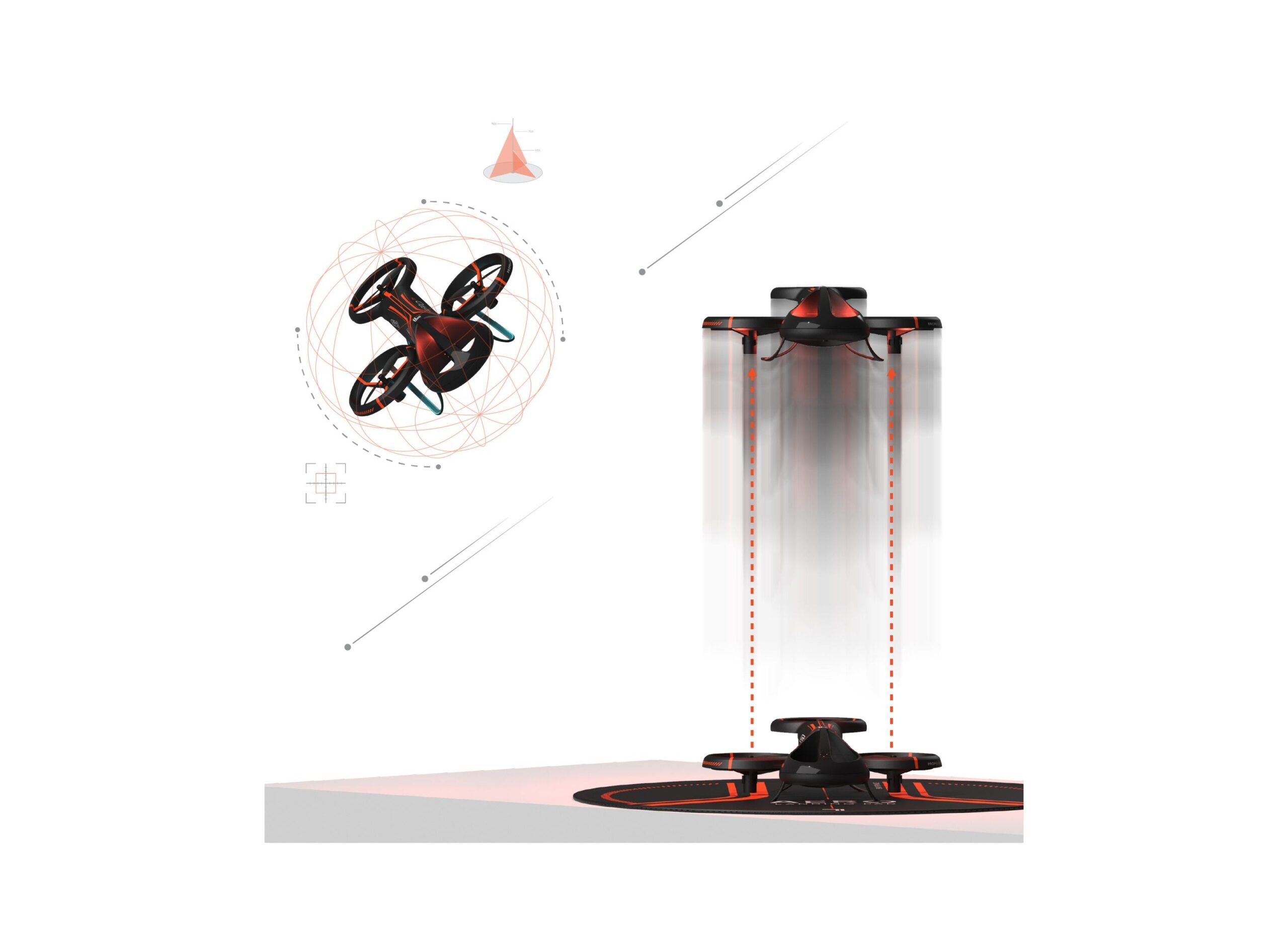 Sharper Image X-Treme Aero 2.4 GHz High-Performance Remote Control Stunt Drone - Image 5