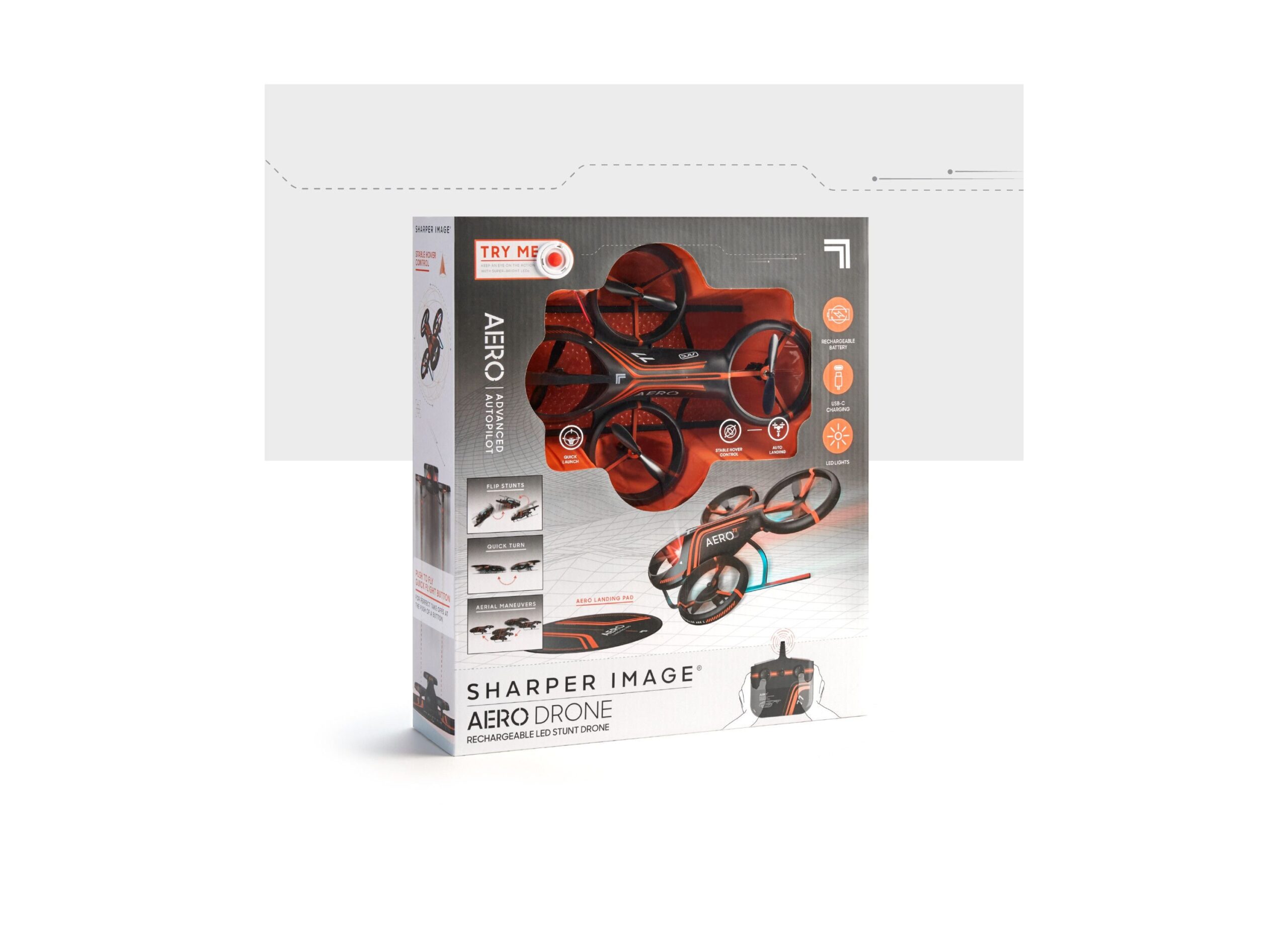Sharper Image X-Treme Aero 2.4 GHz High-Performance Remote Control Stunt Drone - Image 9