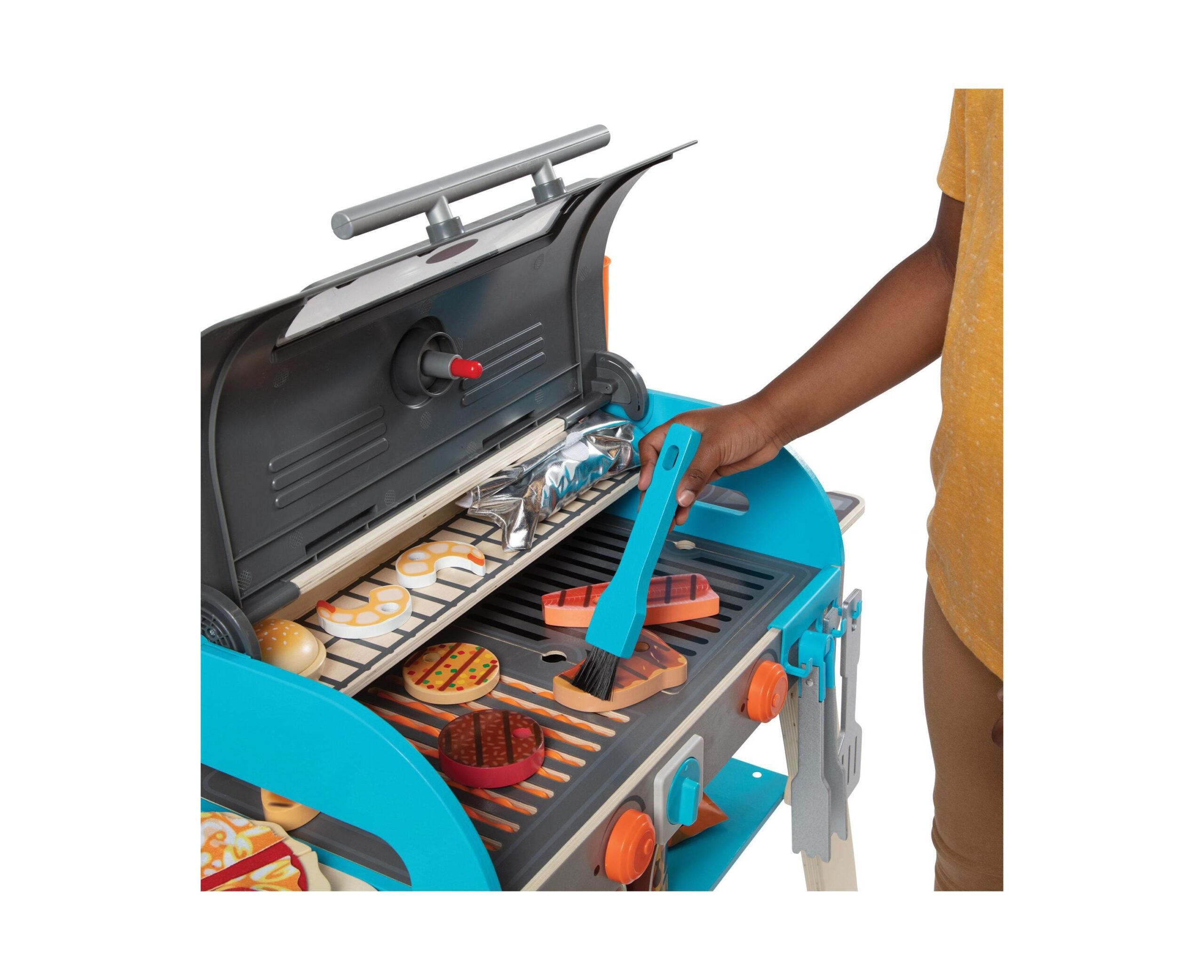Melissa & Doug Deluxe Wooden BBQ Grill and Pizza Oven Playset - Image 4