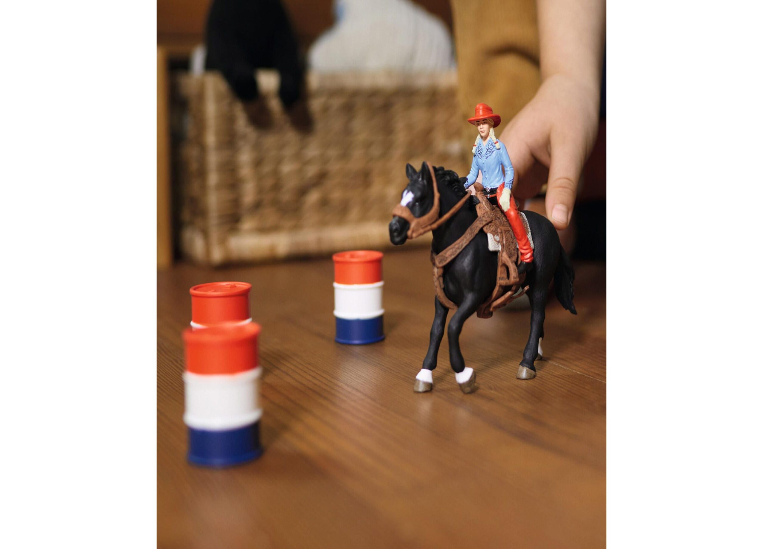 Schleich Farm World Cowgirl Barrel Racing Playset - 7 Piece Set - Image 7