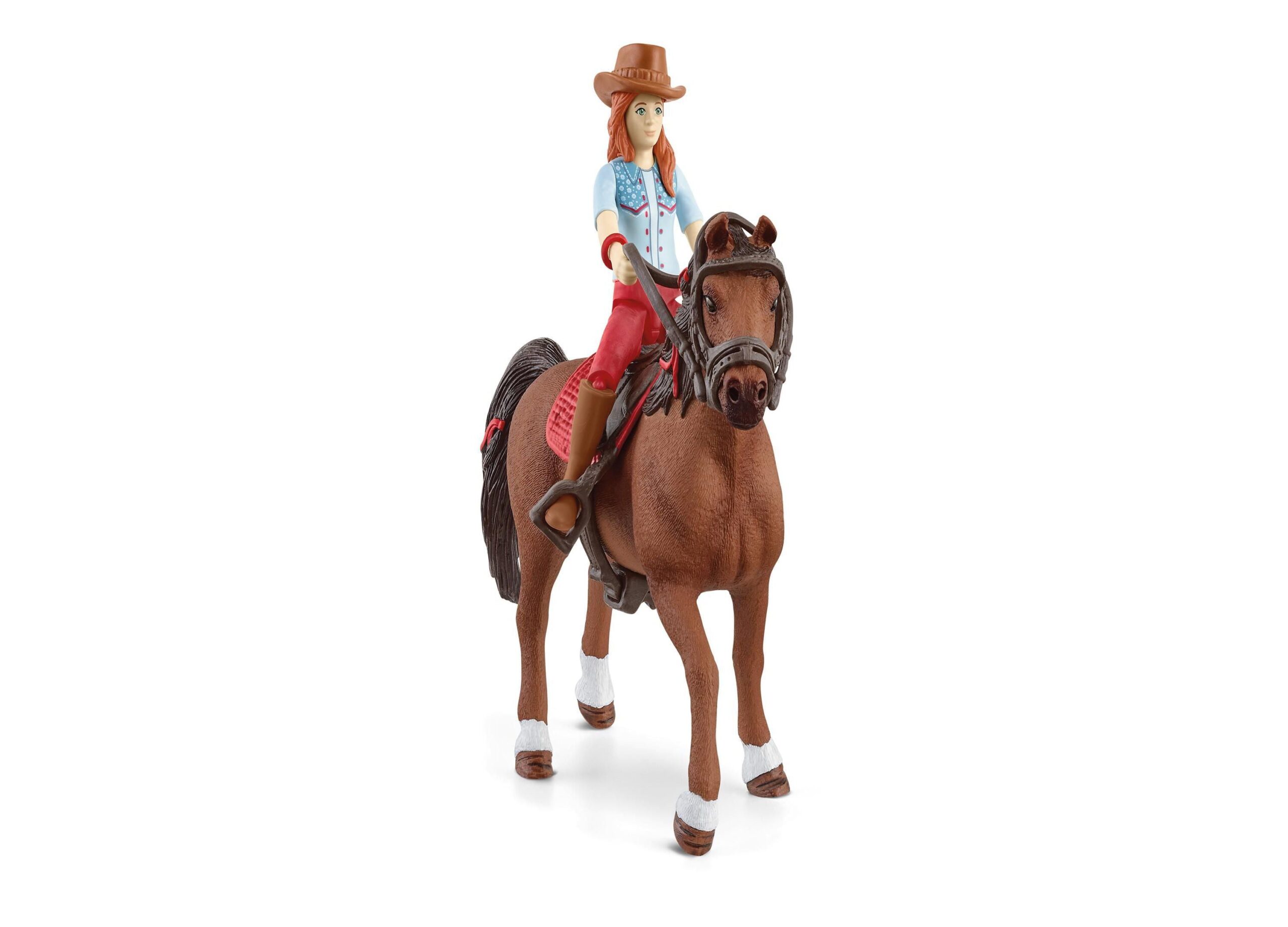 Schleich Horse Club: Hannah & Cayenne Horse & Rider Figurine Set - Image 3