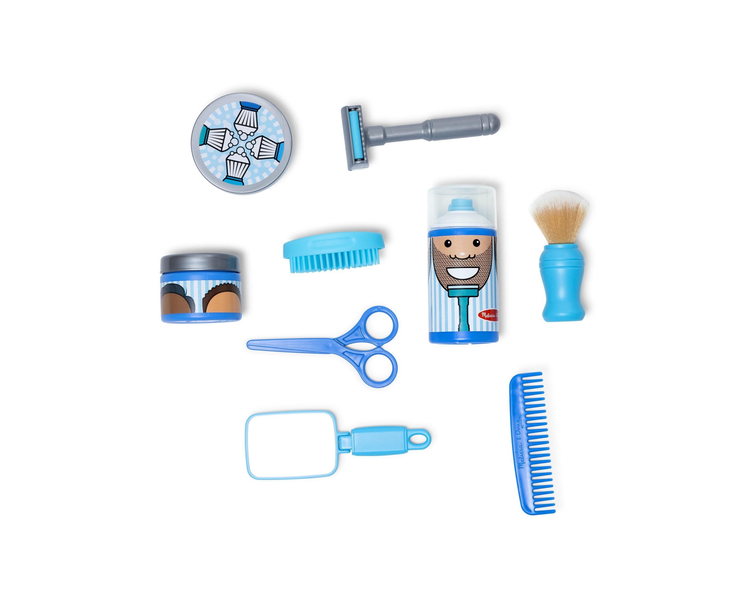 Melissa and Doug 10 Piece Barber Shop Play Set - Creative Styling Kit - Image 2