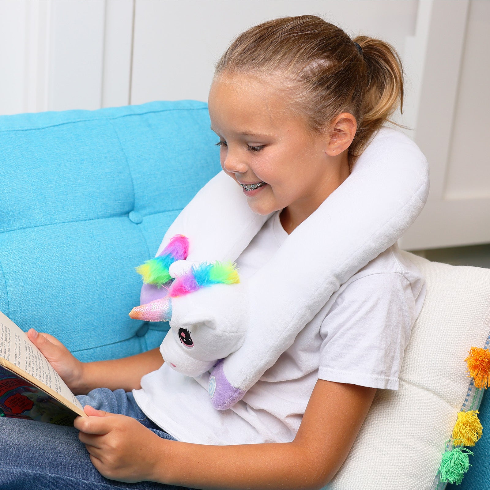 Bouncyband Unicorn Sensory Vibrating Neck Pillow - Image 5