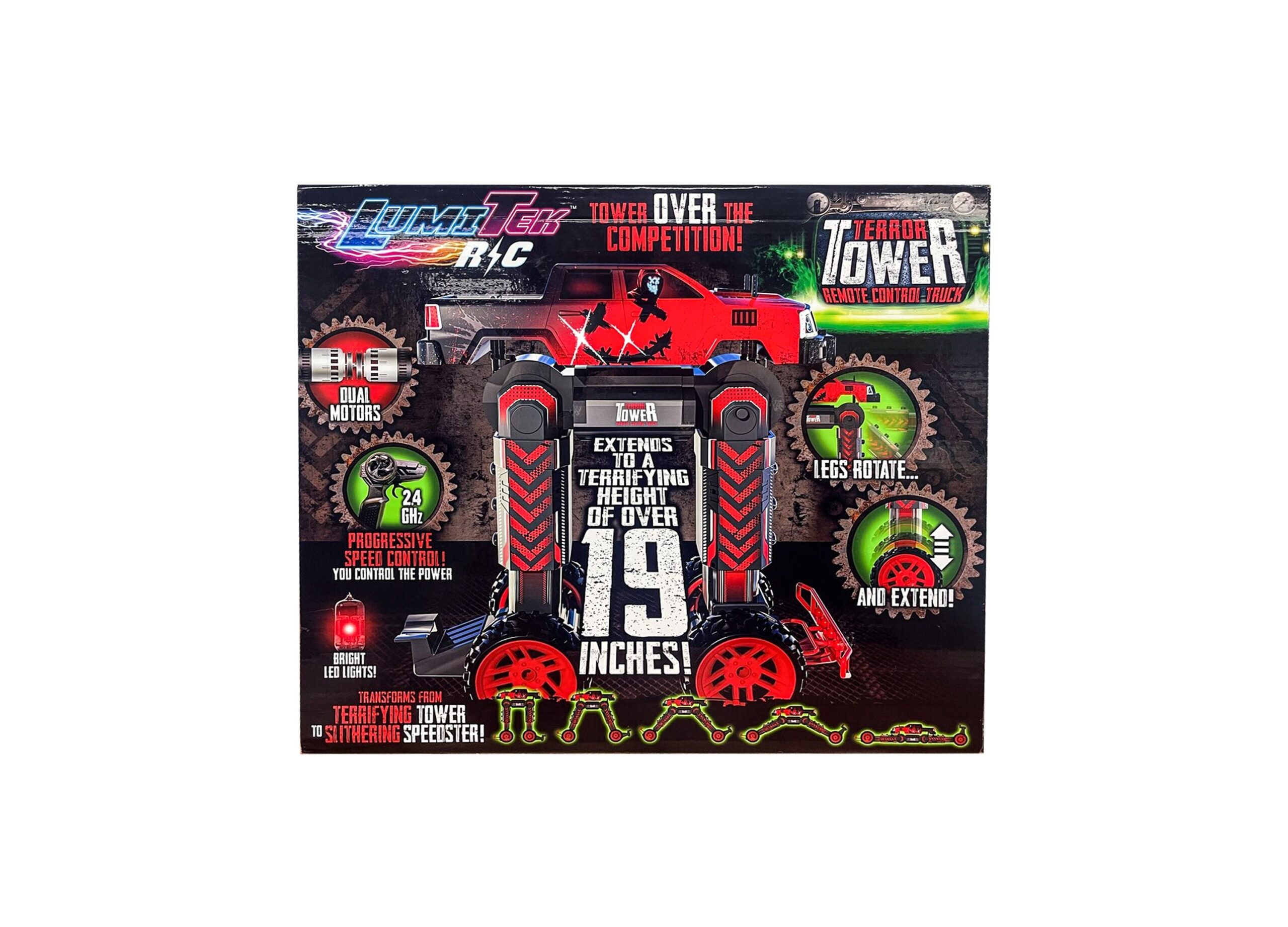 LumiTEK Remote Control Terror Tower - 1:8 Dynamic Monster Truck - Image 6