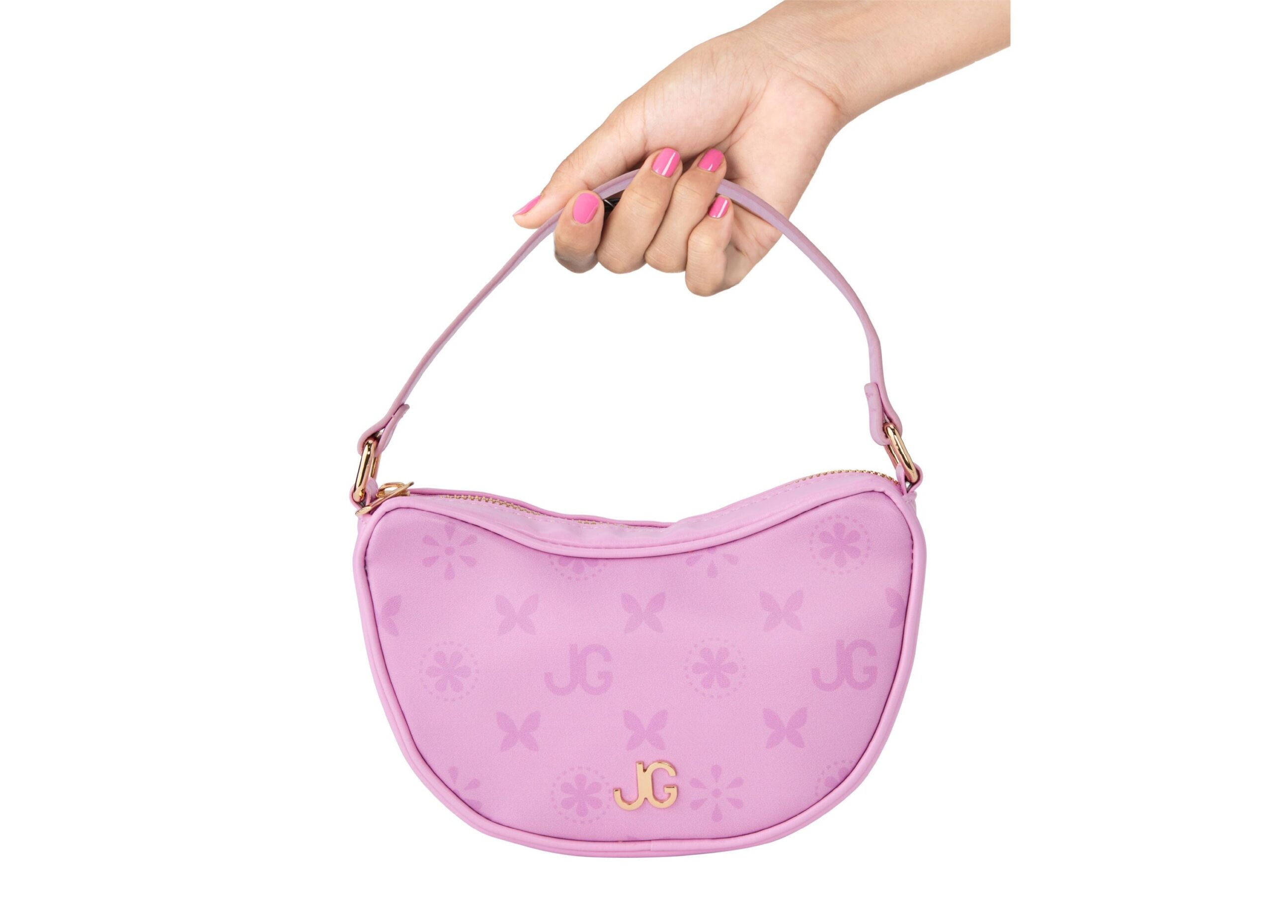 Journey Girls Fashionable Quilted Handbag with Monogram Scarf - Pastel Purple - Image 2