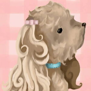 Oopsy Daisys Betty - Adorable Pink Puppy Canvas Art