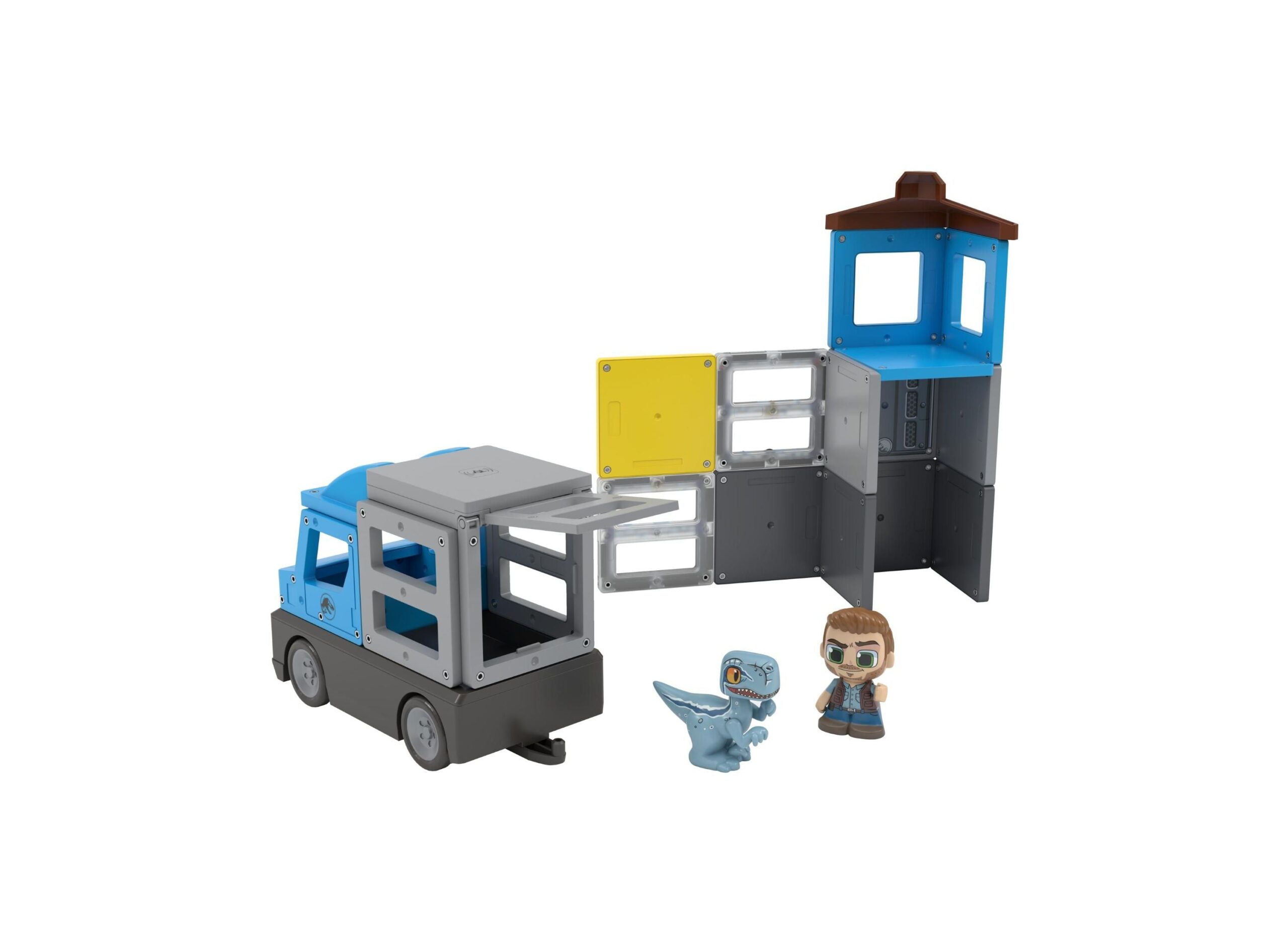 Tile Town Jurassic World Dino Rescue Magnetic Playset, 22-Piece - Image 2