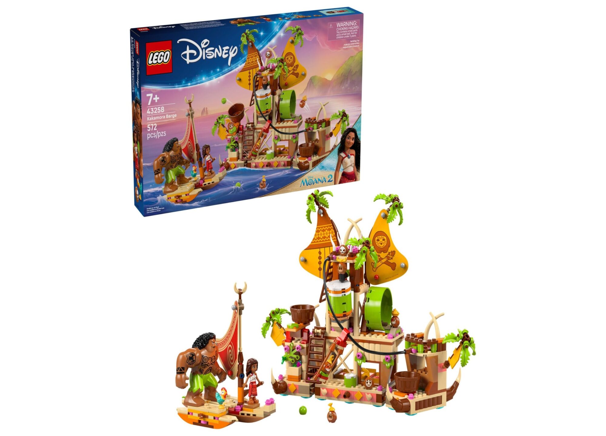 LEGO Disney Princess Moana's Kaka mora Barge Adventure Playset - 572 Pieces