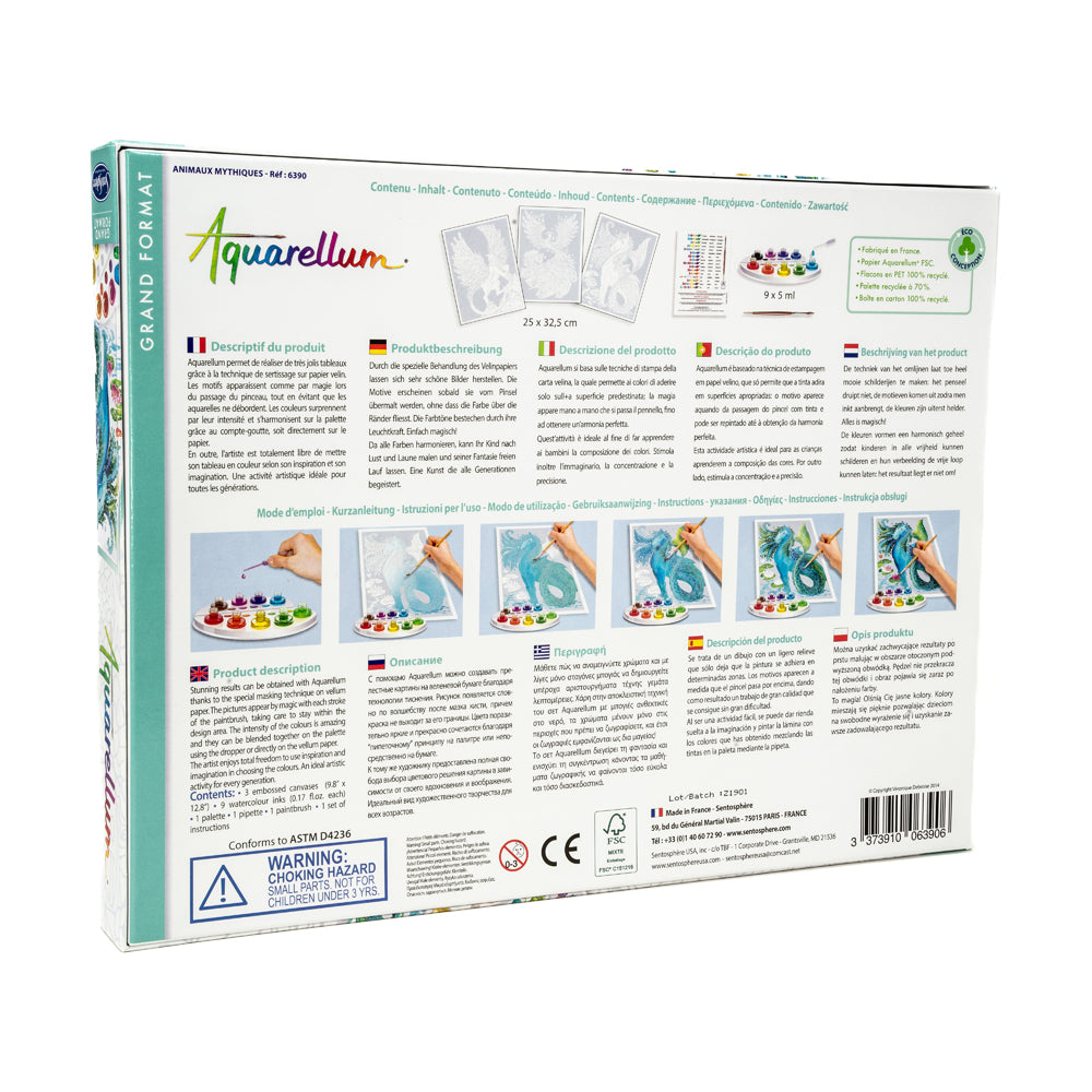 SentoSphere Aquarellum Mythical Animals Watercolor Art Kit - Image 2