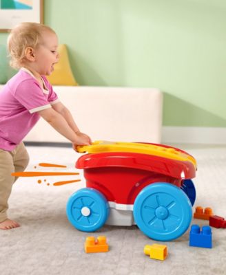 Mega Bloks First Builders 21-Piece Block Scooping Wagon - Red - Image 5