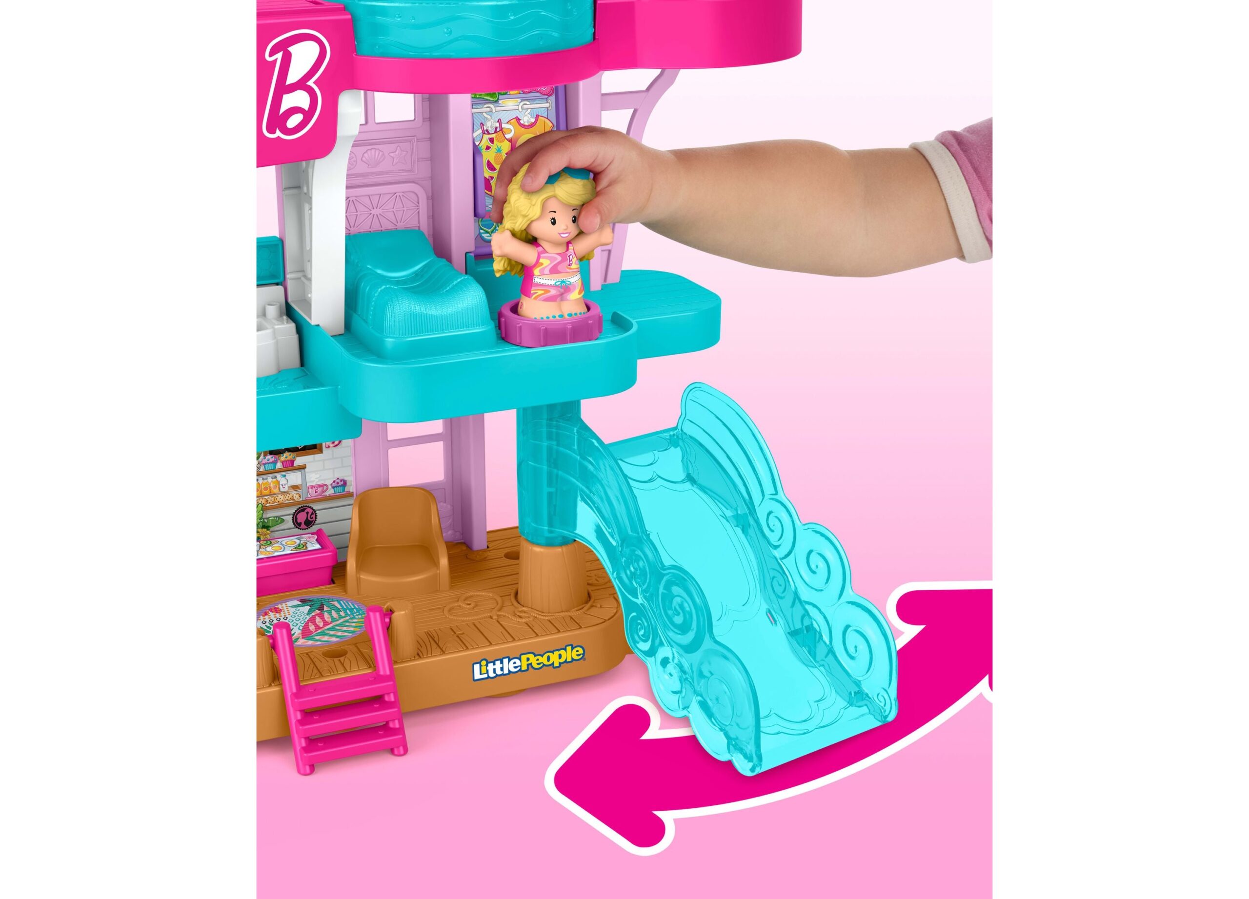 Fisher-Price Little People Barbie Beach House Playset - Image 3