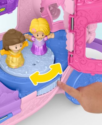 Fisher-Price Little People Disney Princess Musical Carriage with Belle and Rapunzel Figures - Image 4