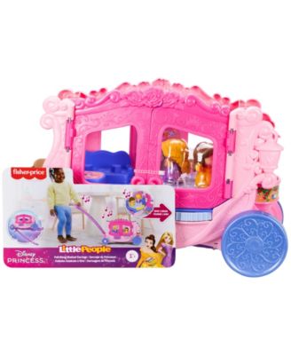 Fisher-Price Little People Disney Princess Musical Carriage with Belle and Rapunzel Figures - Image 2
