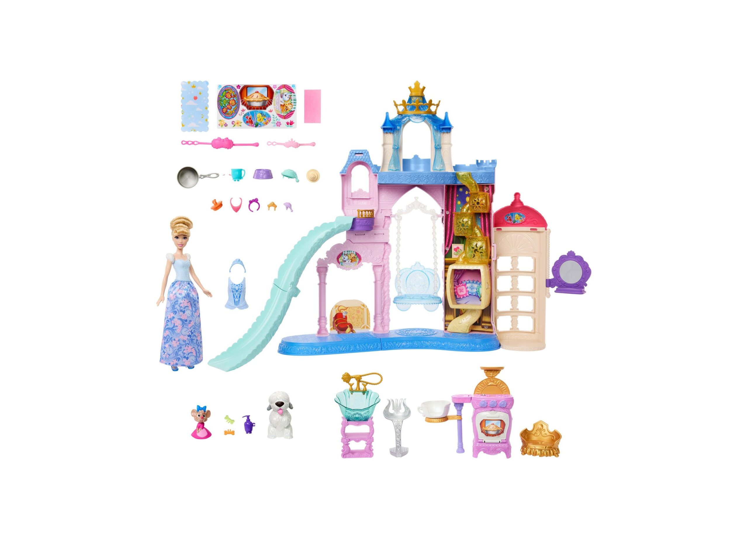 Disney Princess Pet Palace with Cinderella Fashion Doll and Animal Friends - Image 3