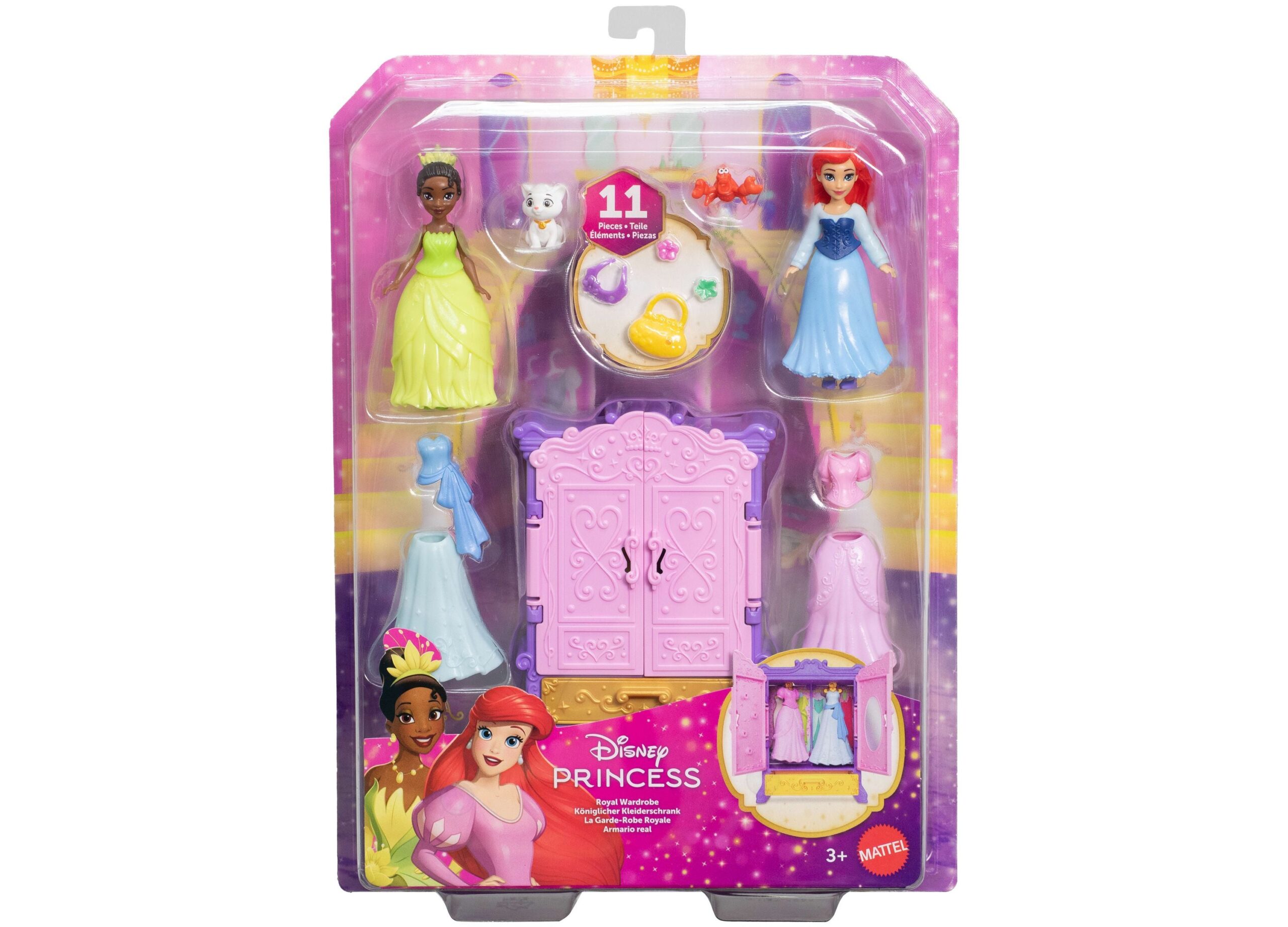 Disney Princess Royal Wardrobe Set - Ariel and Tiana Dolls - Image 3