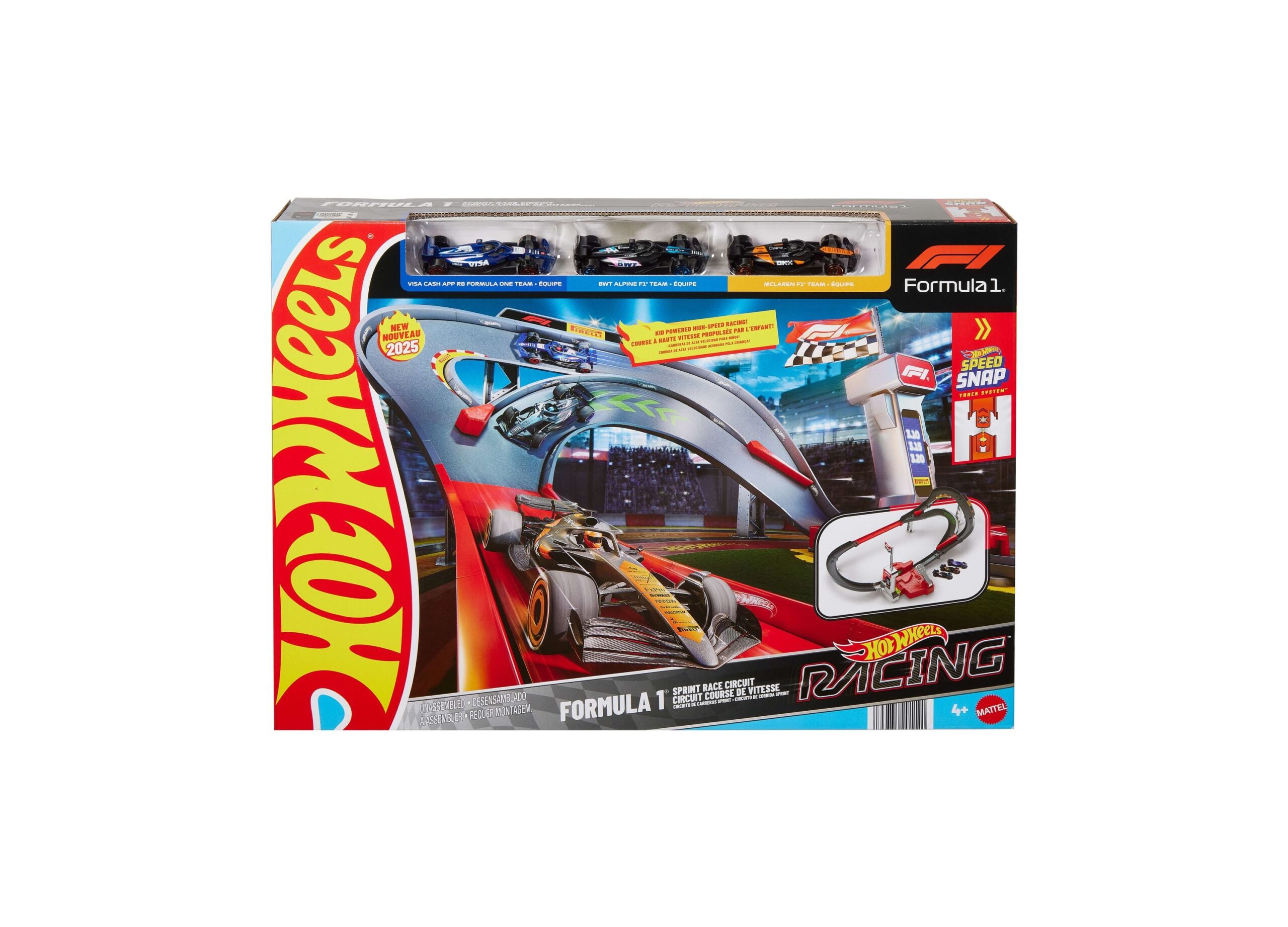 Hot Wheels 1:64 Racing Formula 1 Sprint Race Circuit Track Set with Die-Cast Cars - Image 4