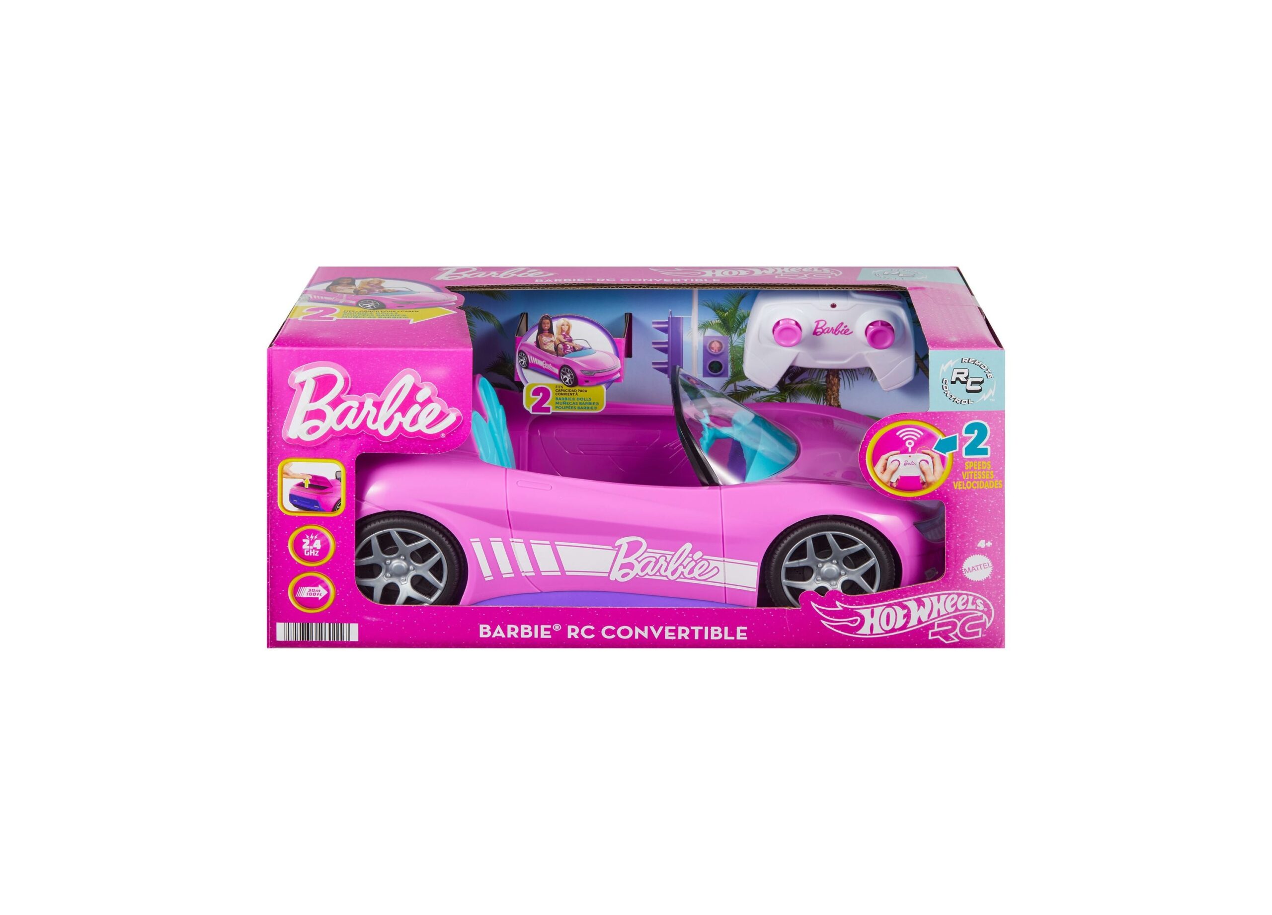 Hot Wheels RC Barbie Convertible - Pink - Image 4