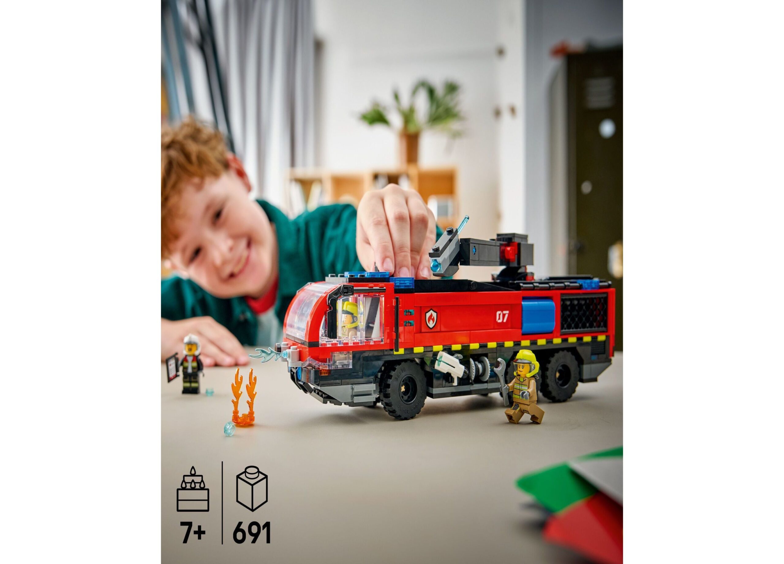 LEGO City Airport Fire Truck Building Kit 60499, 691 Pieces - Image 3