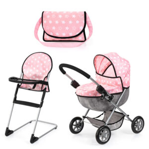 Bayer Design Cozy Dolls Playset - Pink, Grey, Stars