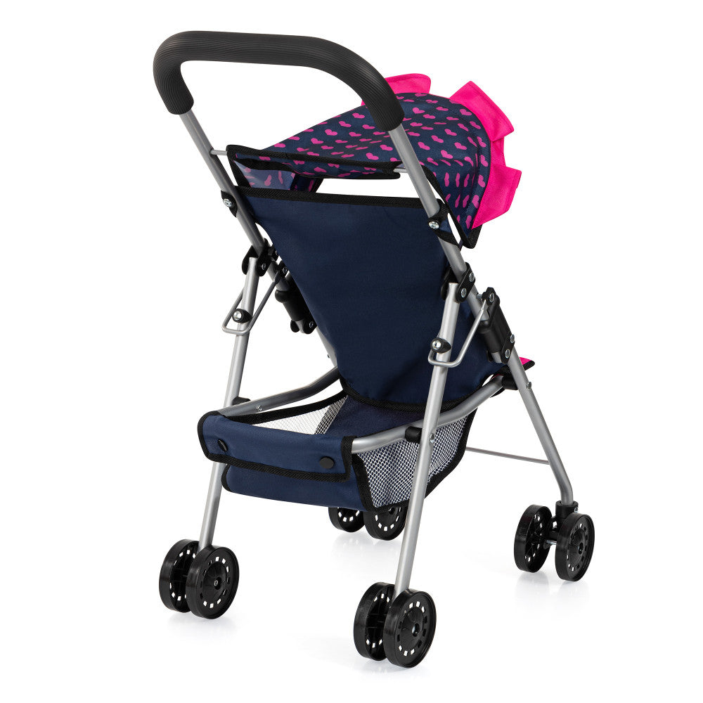 Bayer Design Dolls: 11 Piece Stroller Set - Navy, Pink, Hearts, Unicorn - Image 3