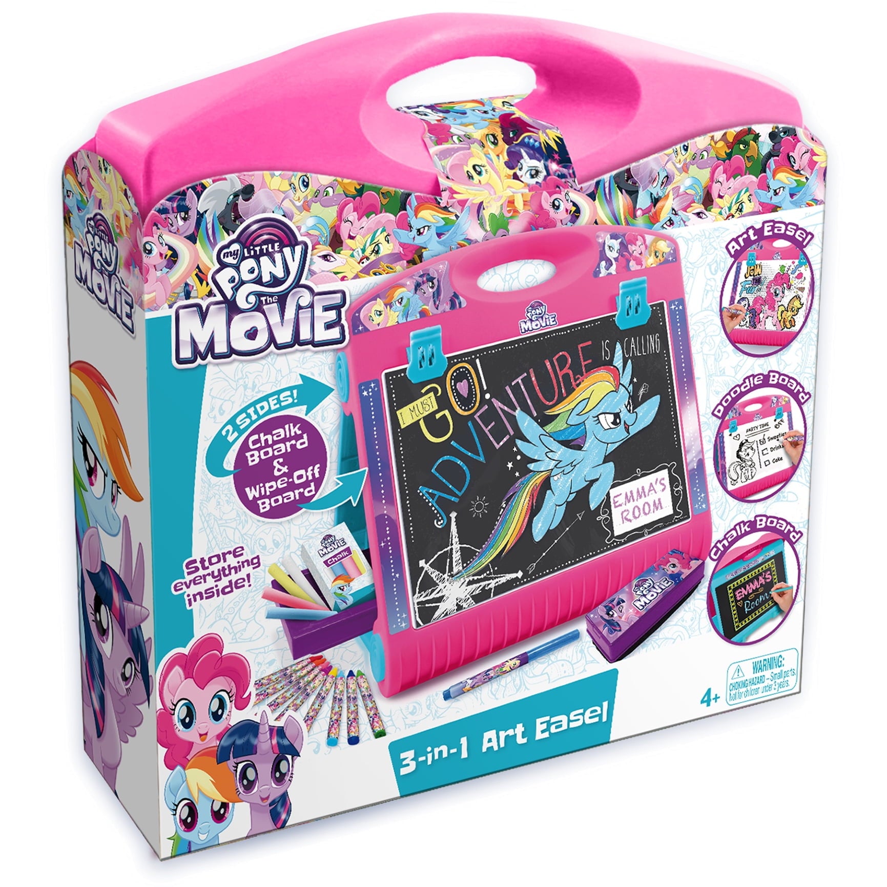 My Little Pony 3-in-1 Creativity Easel - Dual-Sided Chalkboard and Whiteboard - Image 2