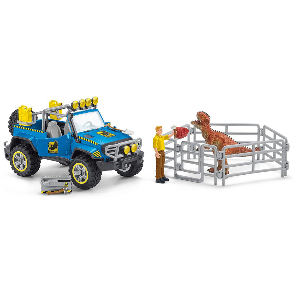 Schleich Dinosaurs Off-Road Vehicle with Dino Outpost - 14 pc Playset