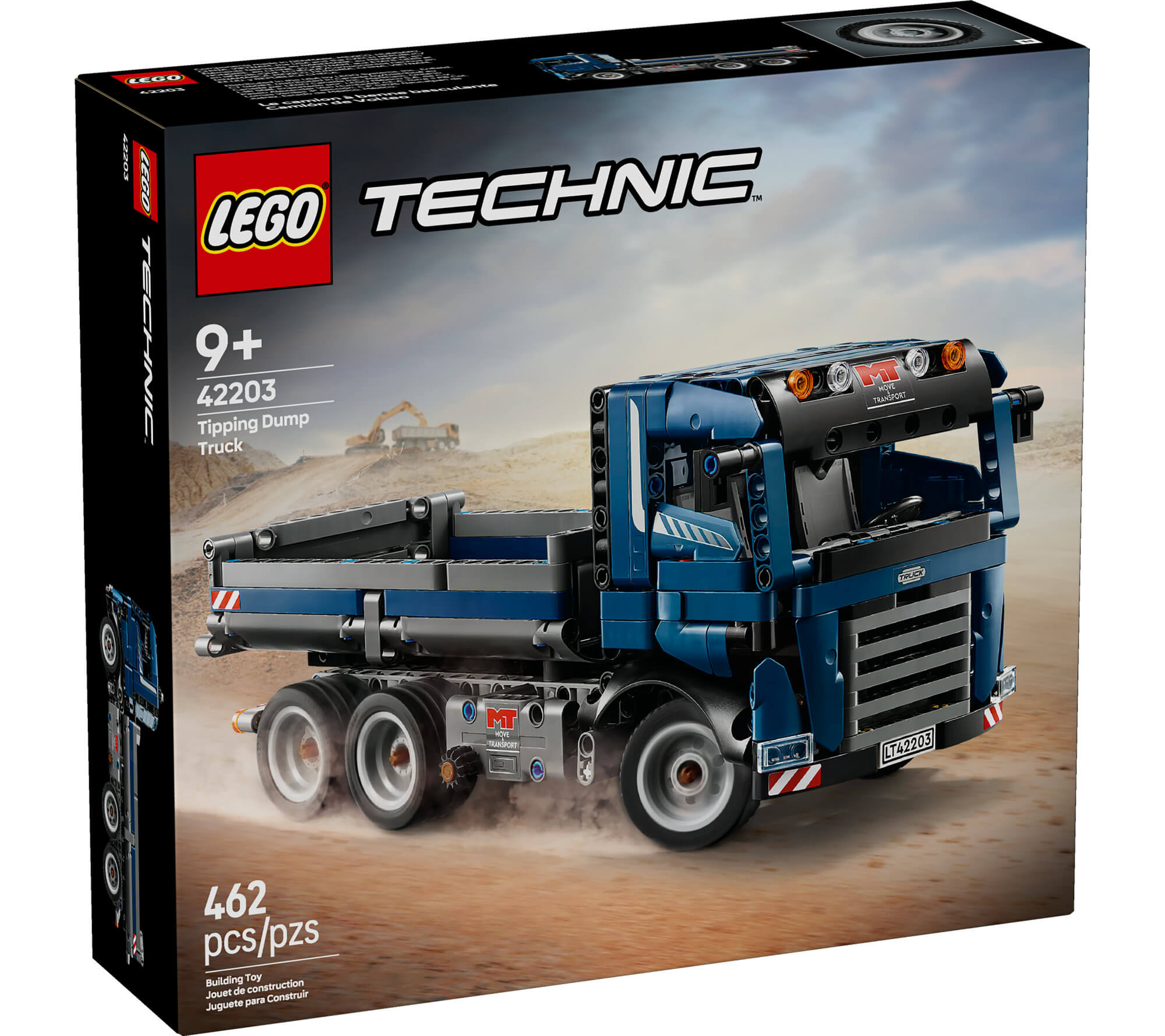 LEGO Technic 462-Piece Tipping Dump Truck Toy - Blue - Image 2